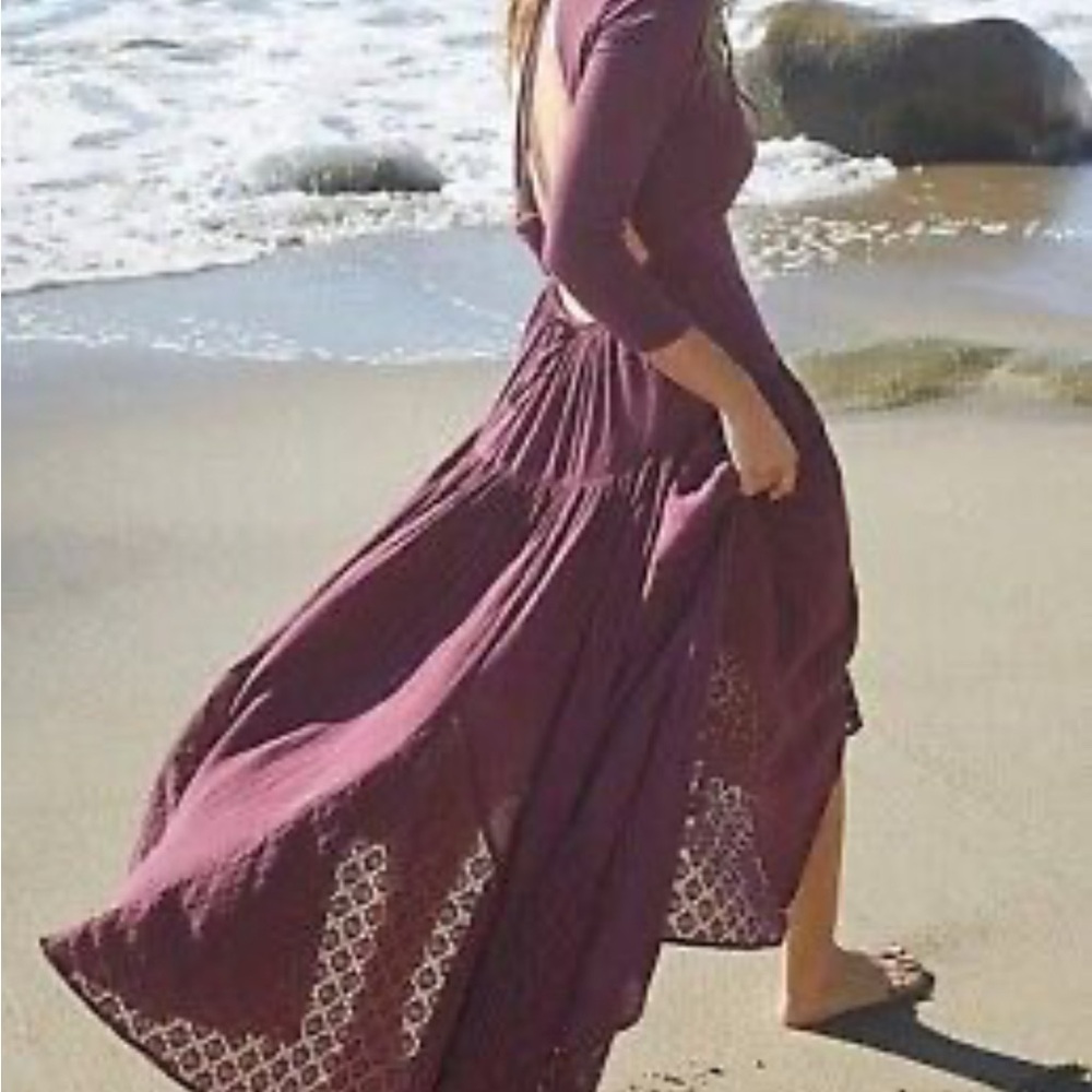 Elegant Purple Women's Dress by free people asymmetric adjustable women’s XS